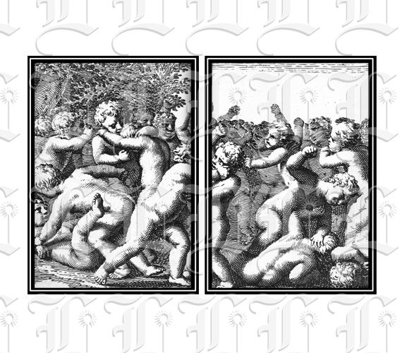 Black and White Renaissance Illustration High Resolution 300 dpi