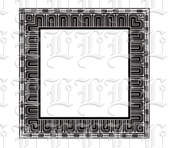 Ornamental Square Frame Greek Pattern Border Printable Image