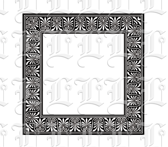 Ornamental Square Frame Greek Pattern Border Printable Image