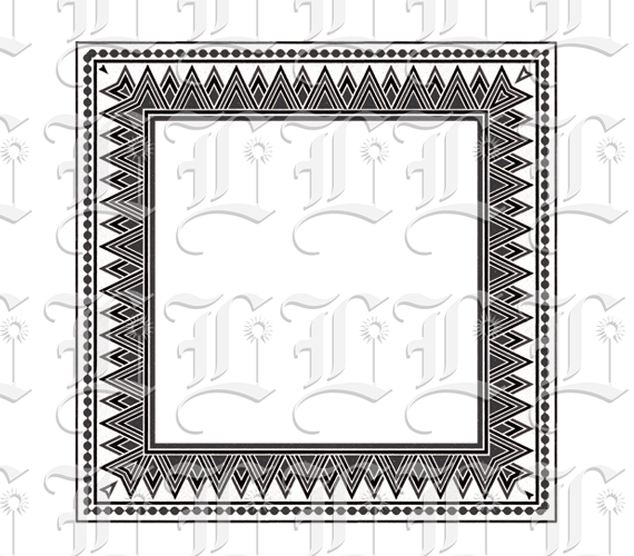 Ornamental Square Frame Greek Pattern Border Printable Image