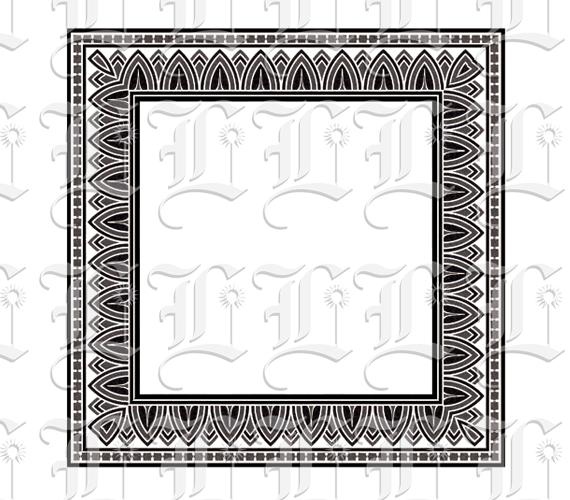 Ornamental Square Frame Greek Pattern Border Printable Image