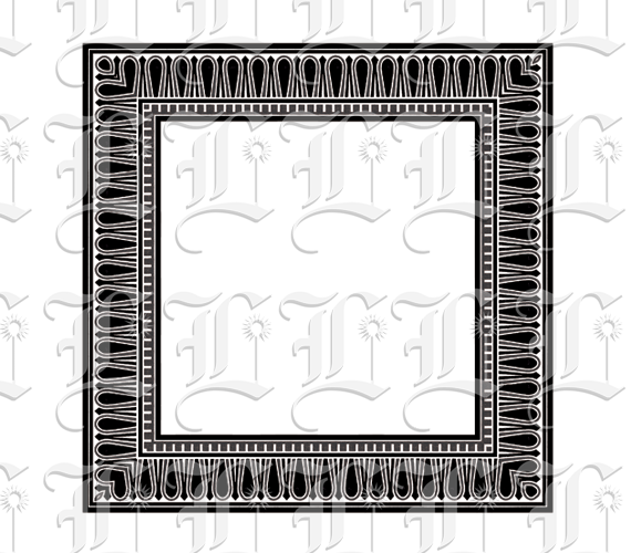 Ornamental Square Frame Greek Pattern Border Printable Image