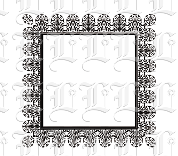 Ornamental Square Frame Greek Pattern Border Printable Image