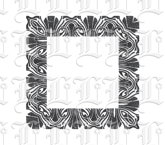 Ornamental Square Frame Art Nouveau Pattern Border Printable