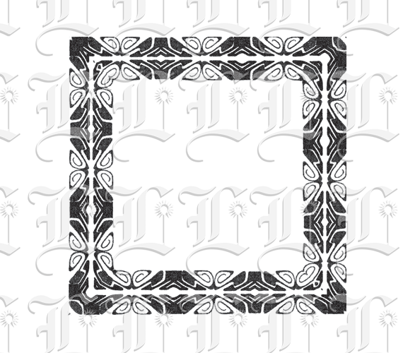 Ornamental Square Frame Art Nouveau Pattern Border Printable Image