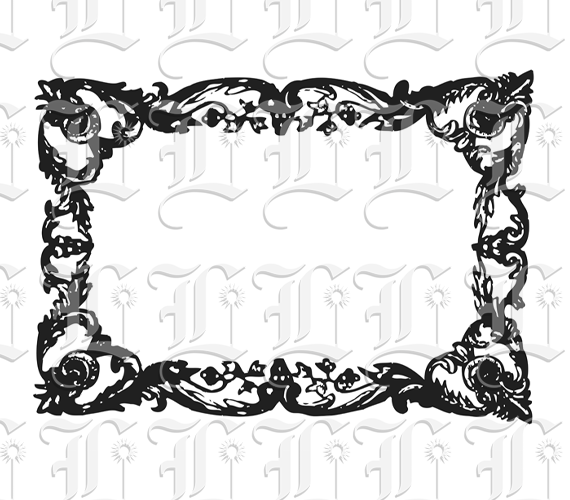 Ornamental Victorian Rectangular Frame Printable Image