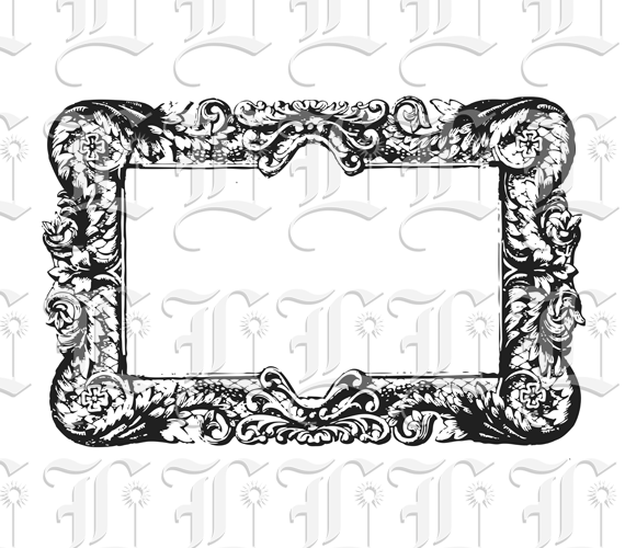 Ornamental Victorian Rectangular Frame Printable Image