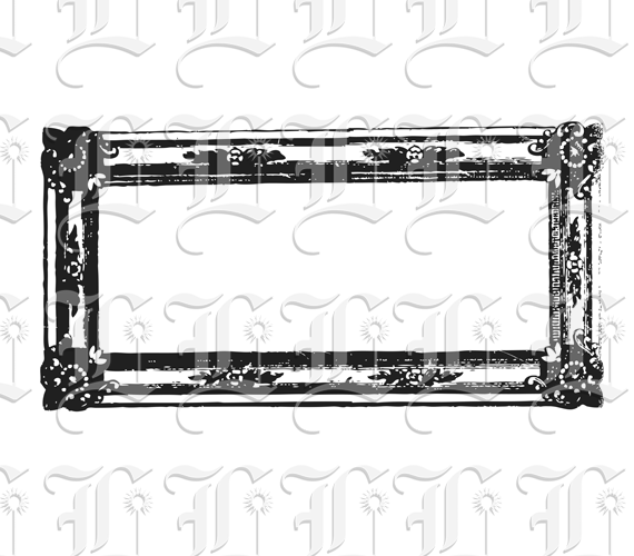 Ornamental Victorian Rectangular Frame Printable Image