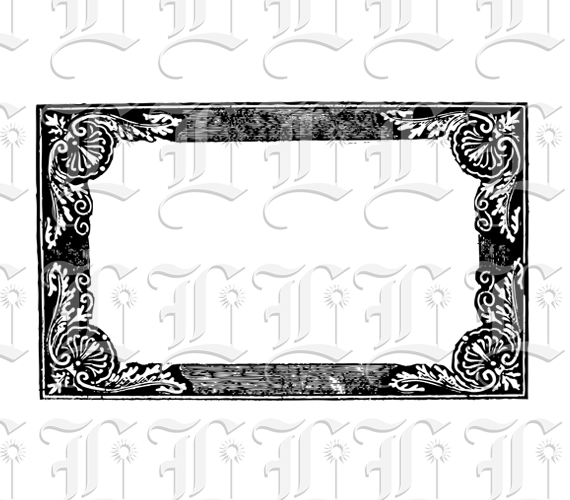 Ornamental Victorian Rectangular Frame Printable Image