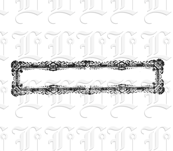 Antique Rococo Ornamental Victorian Rectangular Frame Printable Image