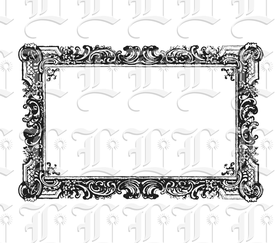 Ornamental Victorian Rectangular Frame Printable Image