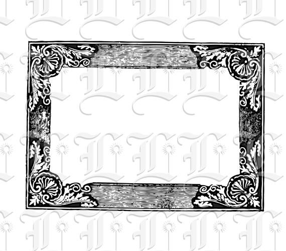 Antique Ornamental Victorian Rectangular Frame Printable Image