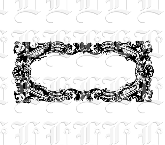 Ornamental Victorian Rectangular Frame Printable Image