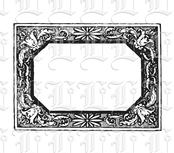 Ornamental Victorian Rectangular Frame Printable Image