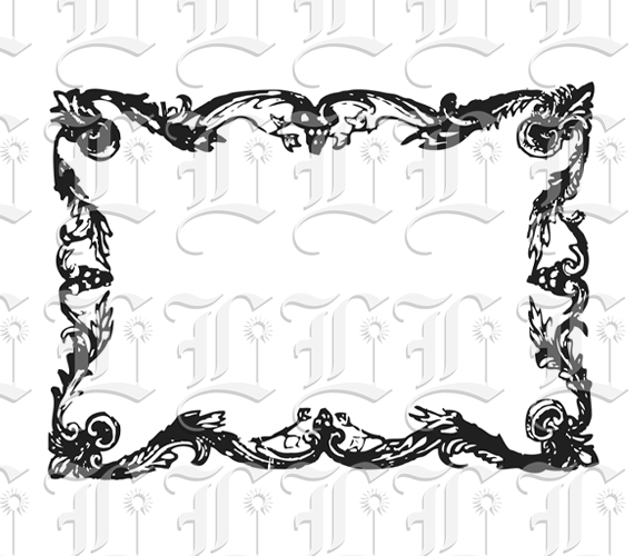 Antique Rococo Ornamental Victorian Rectangular Frame Printable Image