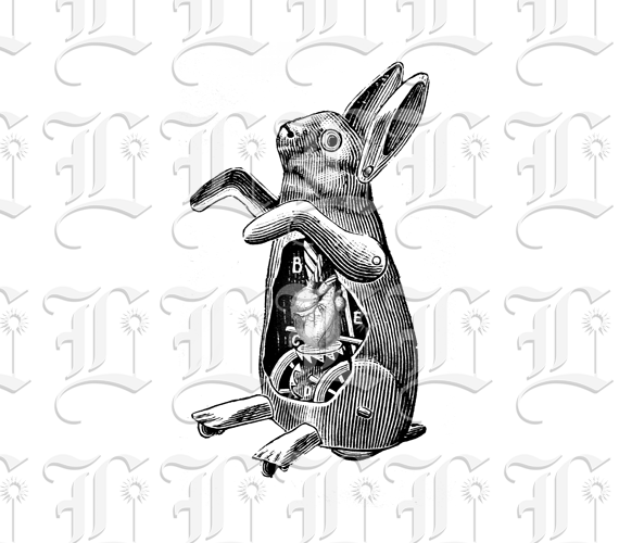 Bunny Rabbit Toy With Human Heart Surreal Collage Digital Vintage Illustration