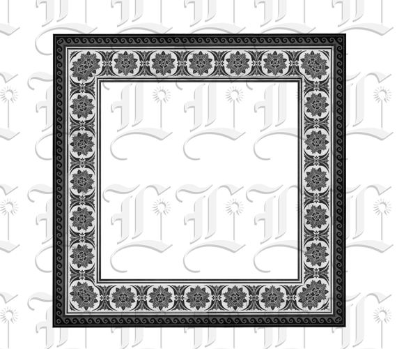 Ornamental Square Frame Neo Greek Pattern Border Printable Image