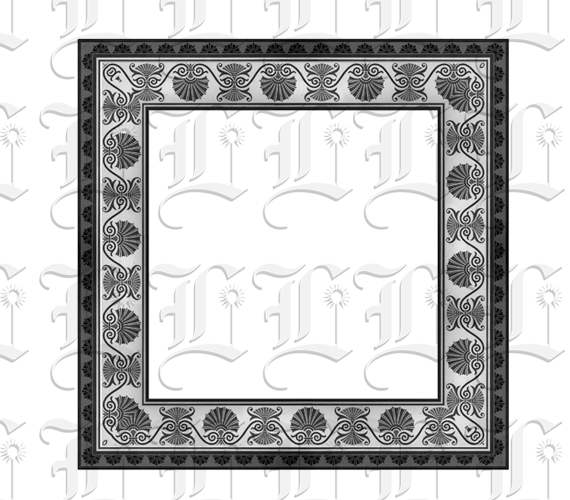 Ornamental Square Frame Neo Greek Pattern Border Printable Image