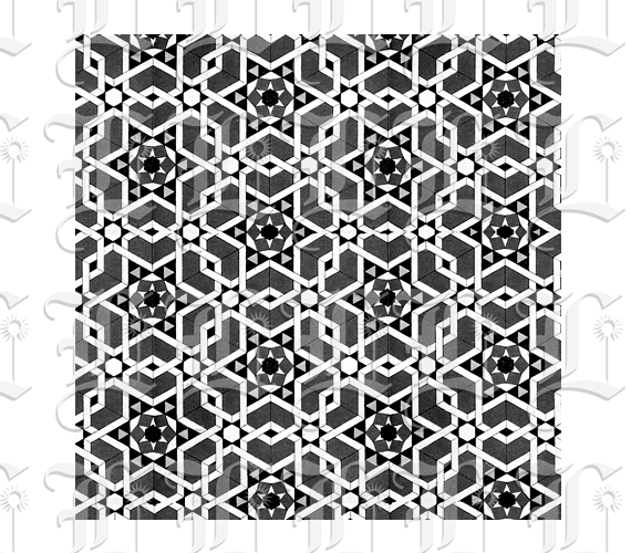 0slamic Art Pattern Grayscale High Resolution 300 dpi.