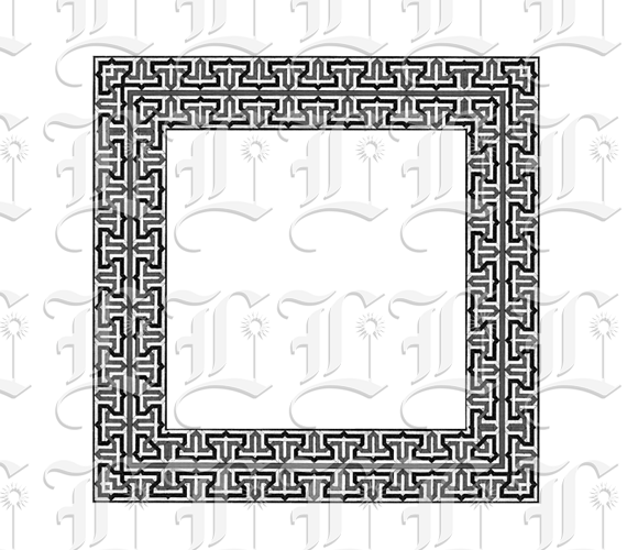 Ornamental Square Frame Islamic Pattern Border Printable Image