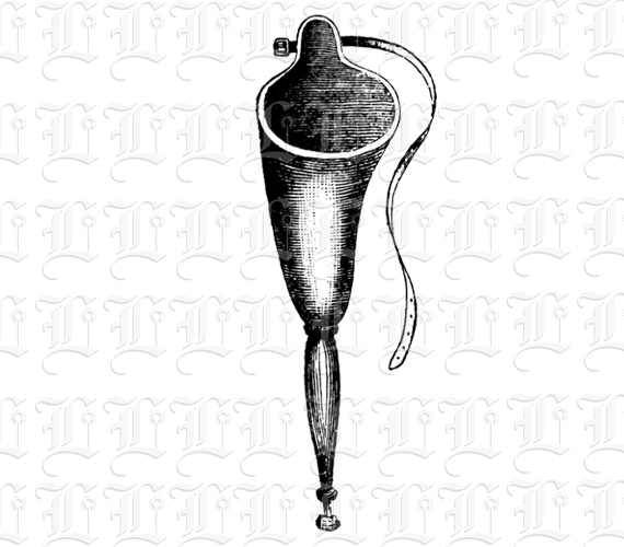 Antique Medical Graphic Wooden Leg Vintage Clip Art Illustrations Digital Printable High Resolution 300 dpi