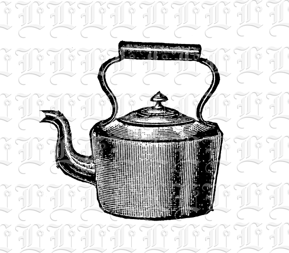 Antique Kettle Vintage Illustration