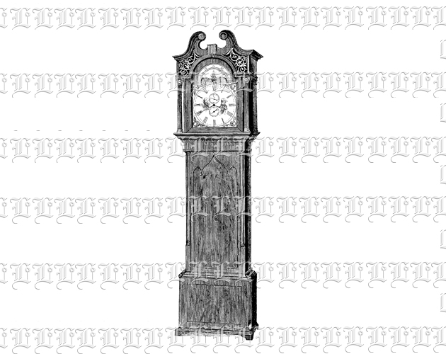 Grandfather Clock Vintage Ilustration