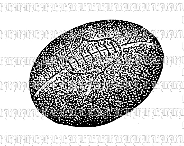 Football Ball Sports Game Vintage Clip Art Illustration