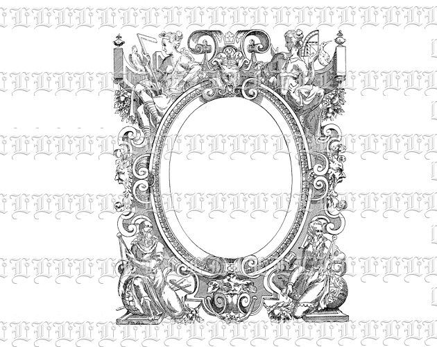 Historic Antique Decorative Victorian Border Frame Vintage Clip Art Printable Image