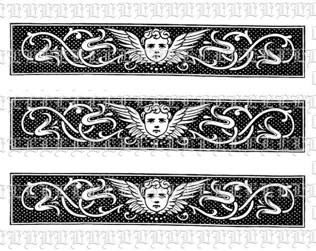 Antique Historic Motif Ornament Decorative Border Vintage Clip Art Printable Image Digital Illustration