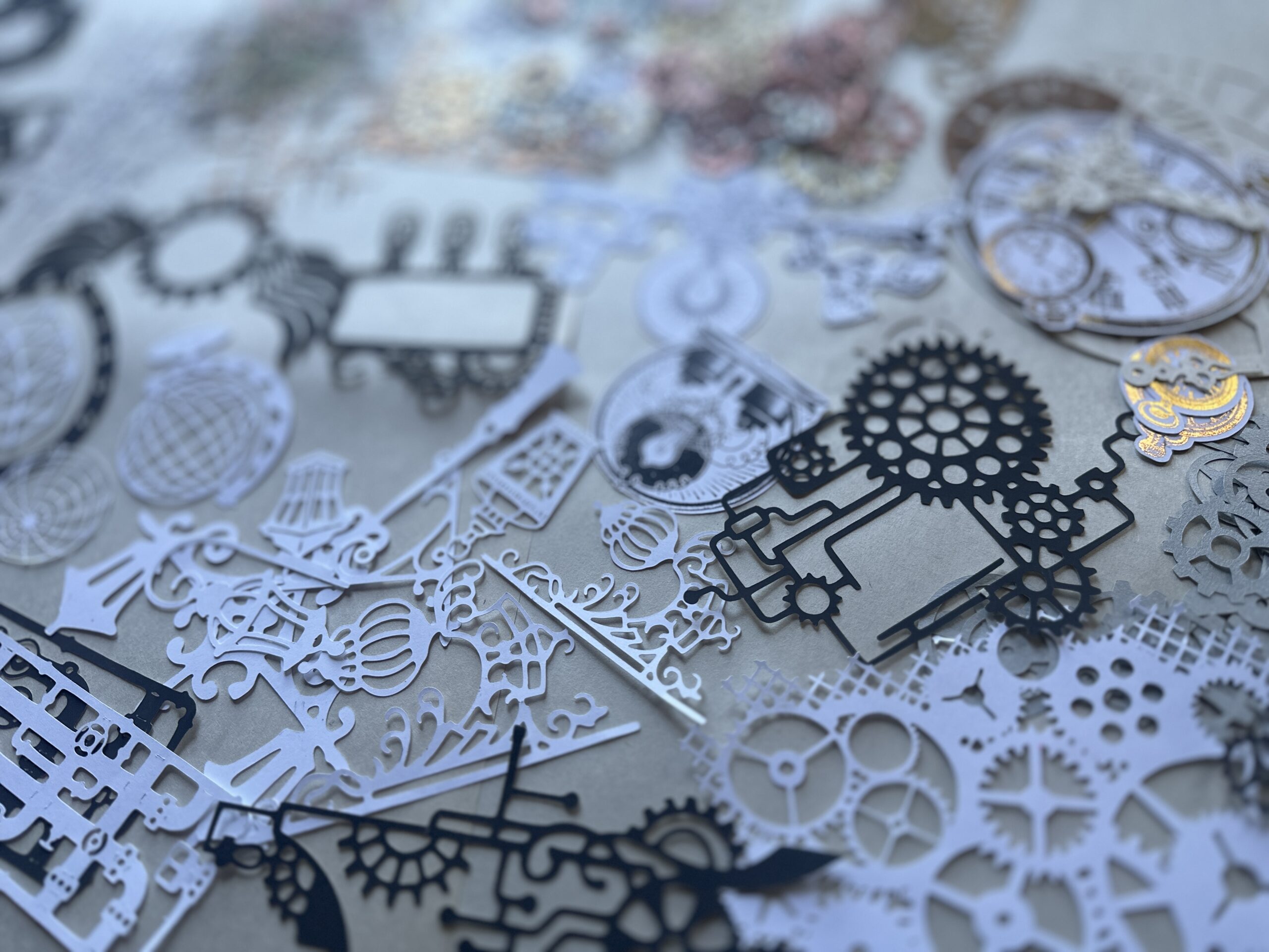 Industrial Steampunk Die Cuts for Scrapbooking