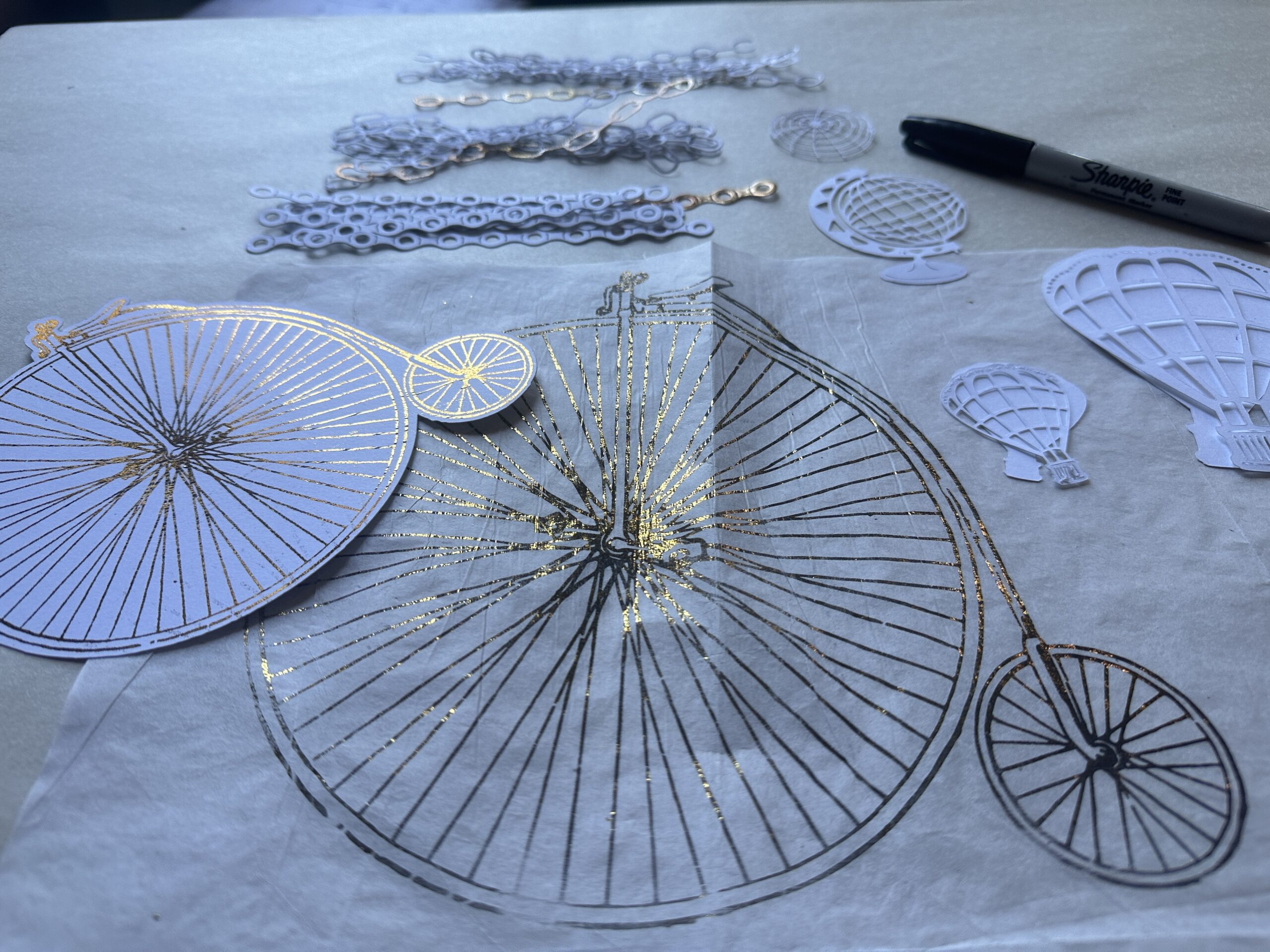 Vintage Transportation Paper Elements